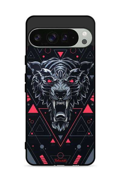 Tolwak غطاء حماية لجهاز Google Pixel 9 Pro XL بتصميم الذئب المتمايل