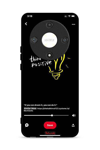 Tolwak غطاء حماية لهاتف Honor X9b 5G - فكر بإيجابية