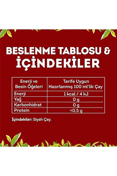 Genel Markalar Extra Dem Demlik Süzen Poşet Siyah Çay 100'lü Paket