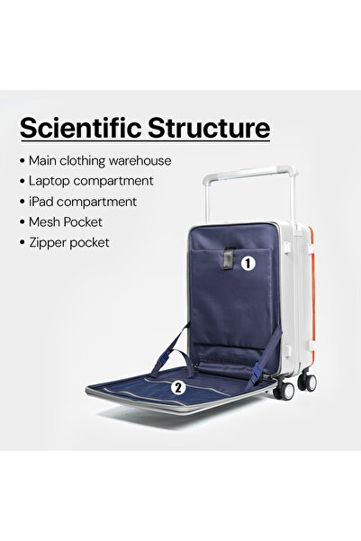 JEEM ML02 Wide Handle Cabin Luggage | Lightweight Cabin Trolley Bag | Durable Travel Gear