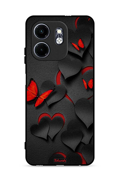 Tolwak غطاء حماية لهاتف إنفينيكس سمارت 9 4G بنقشة قلوب وفراشات