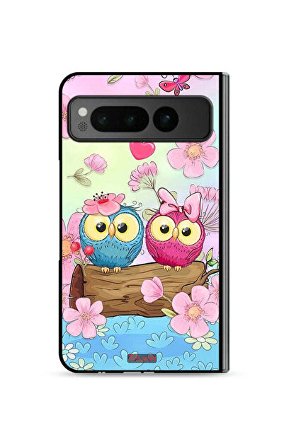 Tolwak غطاء حماية لهاتف جوجل بيكسل فولد 5G برسومات بومة لطيفة