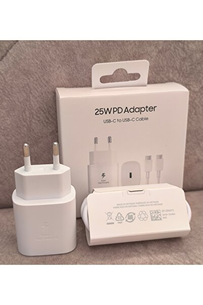 Kotenart Samsung Galaxy S21/S22/S23/ Ultra Uyumlu Hızlı Şarj Aleti 25W Watt USB-C Type-C PD Şarj Cihazı Set