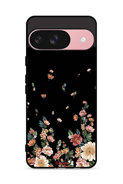 Tolwak غطاء حماية لجهاز Google Pixel 9 مع زهور صغيرة في الأسفل