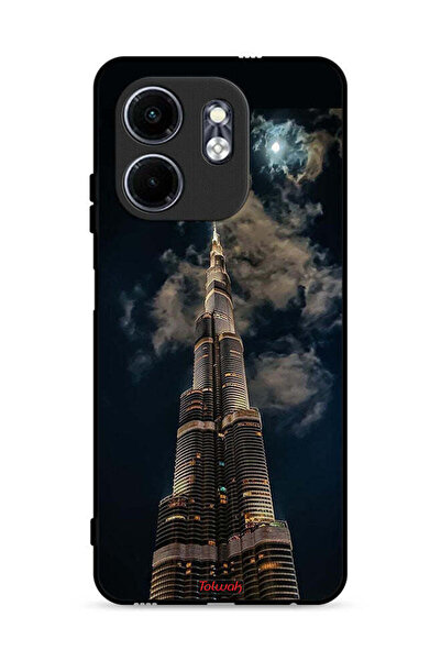Tolwak غطاء حماية لهاتف Infinix Hot 50i 4G بطبعة برج خليفة في الليل