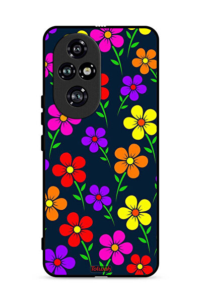 Tolwak غطاء حماية لهاتف Honor 200 Pro 5G بنقشة زهور ملونة