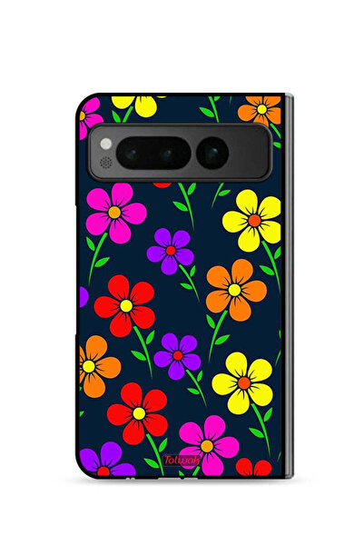 Tolwak غطاء حماية لهاتف جوجل بيكسل فولد 5G - زهور ملونة