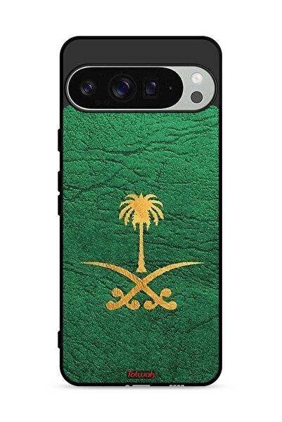 Tolwak غطاء حماية لجهاز جوجل بيكسل 9 برو، علامة المملكة العربية السعودية، جلد