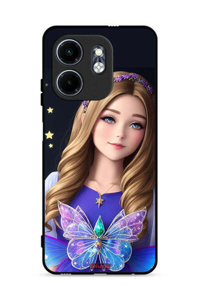 Tolwak غطاء حماية لهاتف إنفينيكس سمارت 9 4G بطبعة فتاة فراشة لطيفة