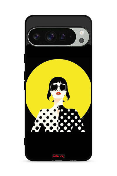 Tolwak غطاء حماية لهاتف Google Pixel 9 Pro بتصميم فتاة أنيقة