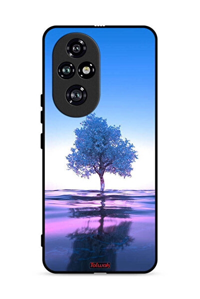 Tolwak غطاء حماية لهاتف Honor 200 Pro 5G بتصميم شجرة نيون وانعكاس جسم مائي فن...