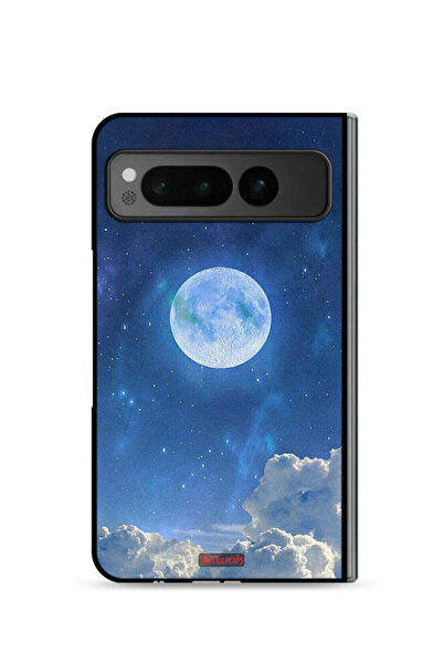 Tolwak غطاء حماية لهاتف جوجل بيكسل فولد 5G بطبعة غيوم القمر