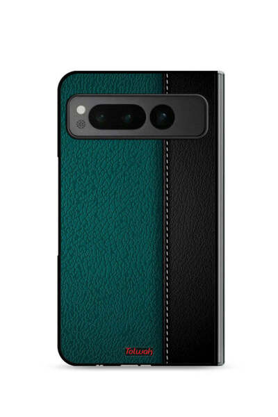 Tolwak غطاء حماية جلدي بنمط هندسي لهاتف Google Pixel Fold 5G