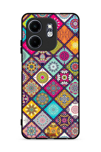 Tolwak غطاء حماية لهاتف إنفينيكس سمارت 9 4G بنقشة مربعات ماندالا