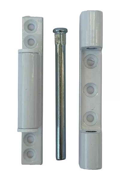ShopZum Metal Hinge for Pvc Plastic Windows and Doors, 95mm Long Type, White