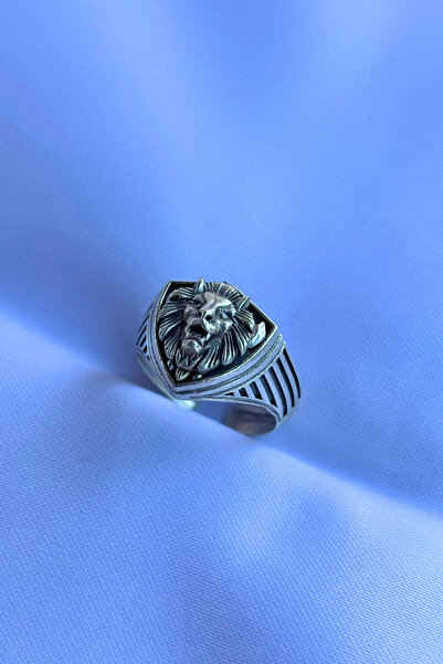 Begondio Aslan Figürlü Özel Tasarım Maskülen Ayarlanabilir Erkek Yüzük