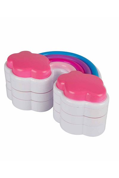 PopŞeker Colorful Dreams Come True with Rainbow Shaped 3-Layer Makeup Beauty Set!