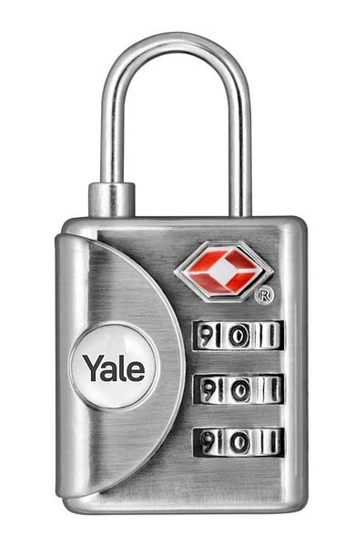Yale Ytp1/32/119/1 Combination Padlock with Control Indicator (TSA APPROVED), Gray