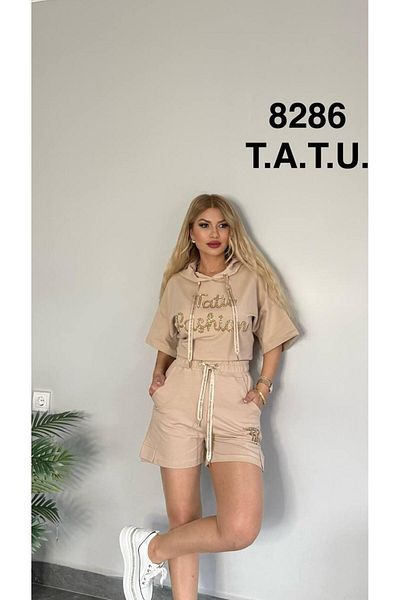 RAPAPA طقم شورت نسائي على طراز الموسم الجديد طقم سفلي علوي 8286