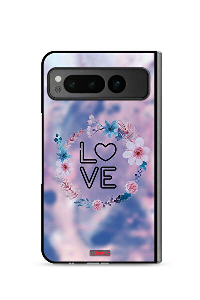 Tolwak غطاء حماية لهاتف جوجل بيكسل فولد 5G برسومات زهور الحب