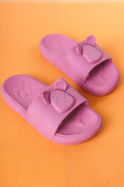 Craftique Pink Girls' Slippers Non-Slip Sole Animal Figured Nursery Pool Daily Summer Shoes