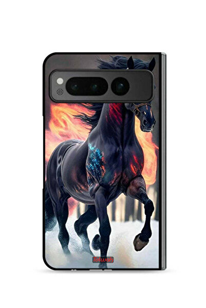 Tolwak غطاء حماية لهاتف جوجل بيكسل فولد 5G بتصميم حصان عالي الوضوح