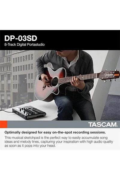 TASCAM Dp-03sd Digital 8-Channel Fader-Controlled Portastudio