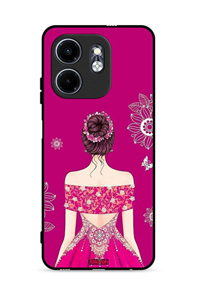 Tolwak غطاء حماية لهاتف إنفينيكس سمارت 9 4G برسومات فتاة وزهور