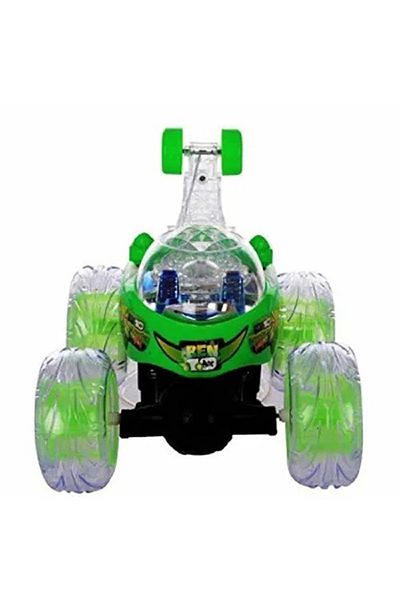 rexa Ben ten car with led reachargeable, green for boys