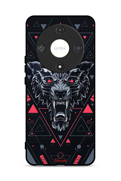 Tolwak غطاء حماية لهاتف Honor X9b 5G بتصميم الذئب المتمرّد