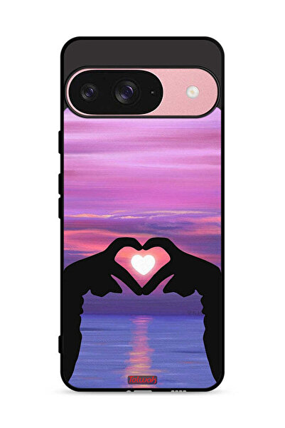 Tolwak غطاء حماية لجهاز جوجل بيكسل 9 بتصميم قلب وقمر