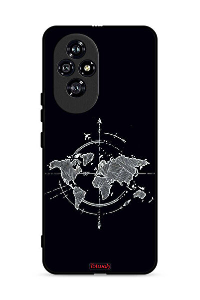 Tolwak غطاء حماية لهاتف Honor 200 5G برسومات البوصلة