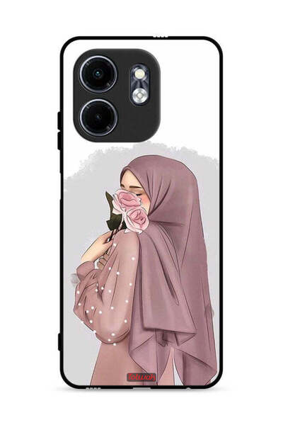 Tolwak غطاء حماية لهاتف إنفينيكس سمارت 9 4G برسومات فتاة تحمل ورودًا