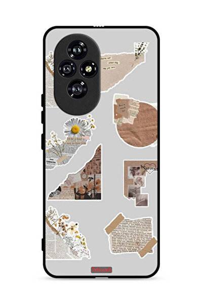 Tolwak غطاء حماية لهاتف Honor 200 5G مع قطع من الملصقات الورقية