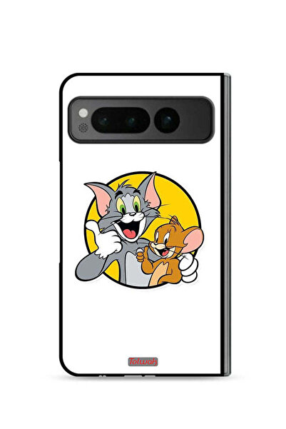 Tolwak غطاء حماية لجهاز جوجل بيكسل فولد 5G بتصميم توم وجيري