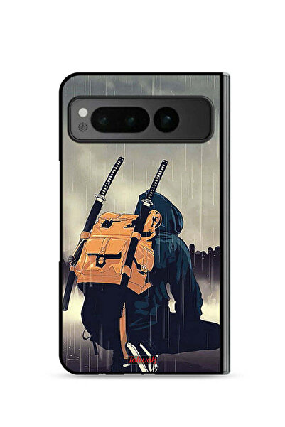 Tolwak غطاء حماية لهاتف جوجل بيكسل فولد 5G بتصميم سيف ساموراي رقمي