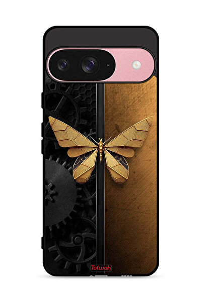 Tolwak غطاء حماية لجهاز Google Pixel 9 بتصميم فراشة فولاذية