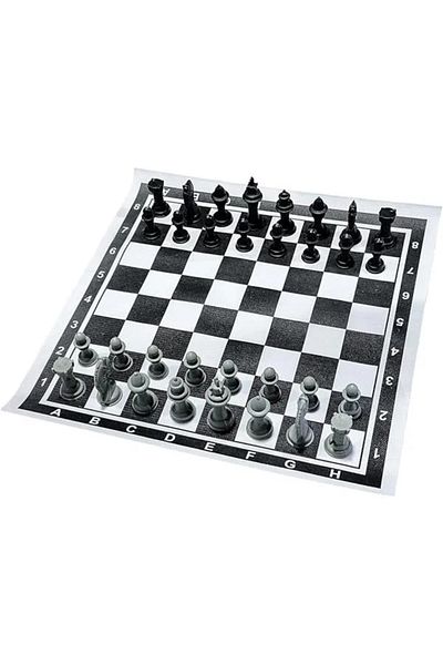 STOREMAX Chess Set, Roll, Portable Plastic International Chess Black & White Rst-10