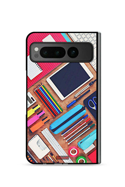 Tolwak غطاء حماية لهاتف جوجل بيكسل فولد 5G بتصميم فتاة هواية مكتبية