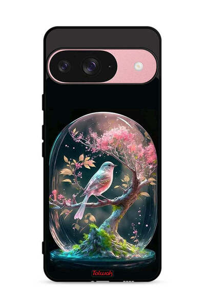 Tolwak غطاء حماية لجهاز جوجل بيكسل 9 بتصميم طائر في جرة