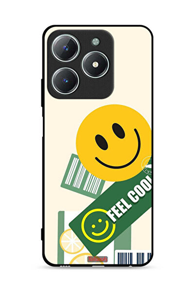 Tolwak غطاء حماية لهاتف Realme C61 4G بملصق Feel Cool