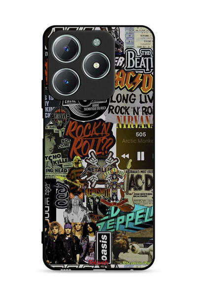 Tolwak غطاء حماية لهاتف Realme C61 4G، تحيا موسيقى الروك آند رول