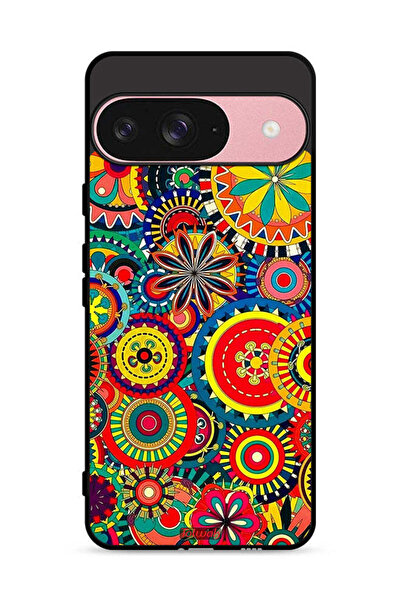 Tolwak غطاء حماية لجهاز Google Pixel 9 بنمط ماندالا ملون