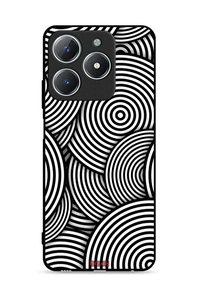 Tolwak غطاء حماية لهاتف Realme C61 4G بنمط دوائر وهمية