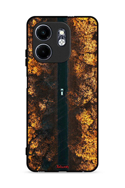 Tolwak غطاء حماية لهاتف Infinix Smart 9 4G بتصميم طريق في أشجار الخريف