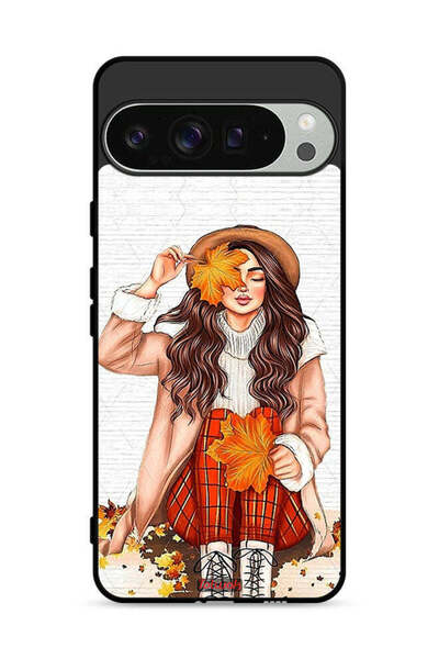 Tolwak غطاء حماية لهاتف Google Pixel 9 Pro يحمل صورة أوراق الخريف