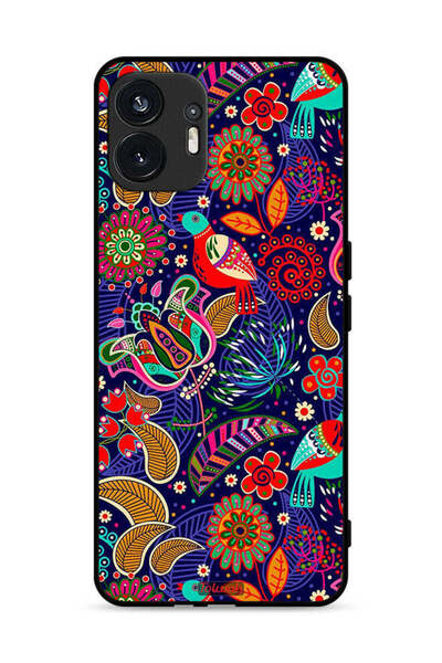Tolwak Nothing Phone (2) 5G Protective Case Cover Birds And Floral Pattern
