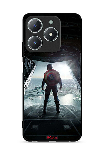 Tolwak غطاء حماية لهاتف Realme C61 4G بتصميم صورة كابتن أمريكا
