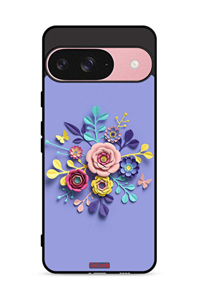 Tolwak غطاء حماية لهاتف Google Pixel 9 برسومات زهور فنية