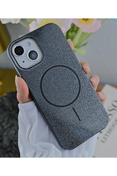 Go Aksesuar Iphone 14 Plus - 15 Plus Uyumlu Glitter Magsafe Özellikli Baskılı...